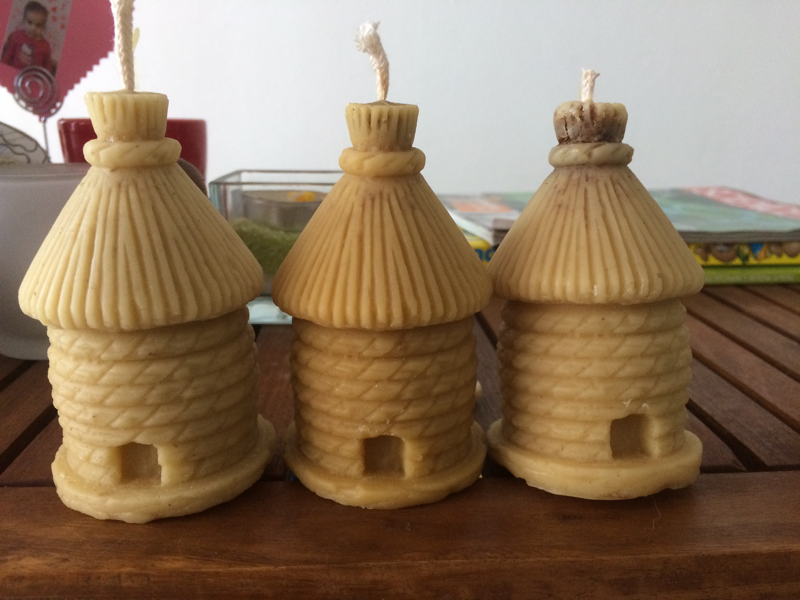 Bougies en cire d&rsquo;abeille