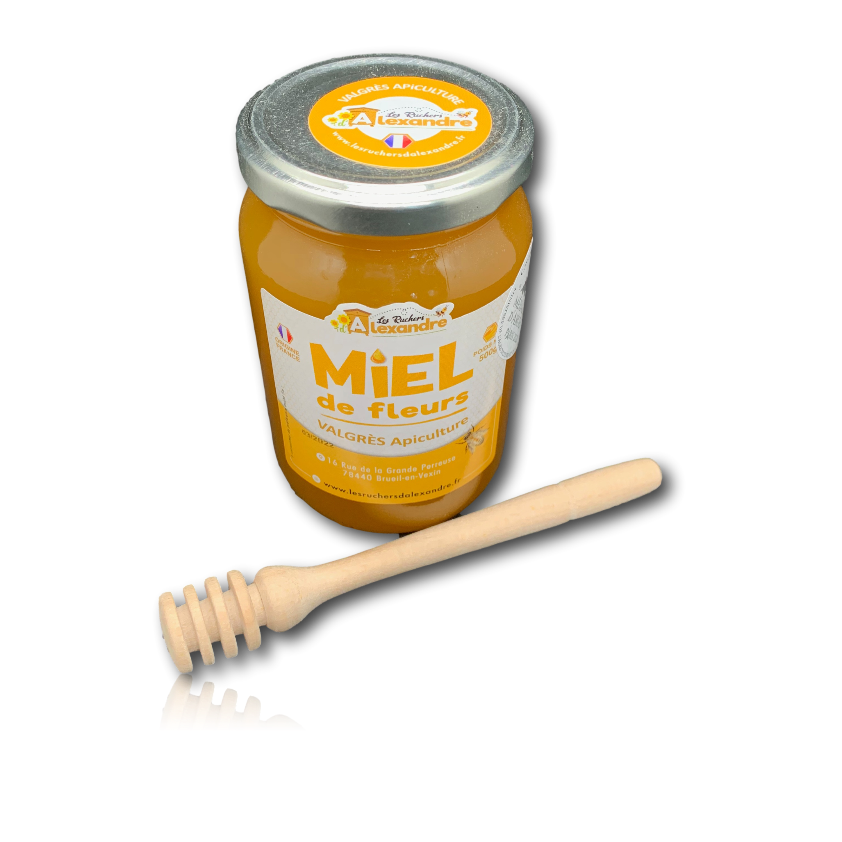 Cuillère à miel artisanale en bois de hêtre