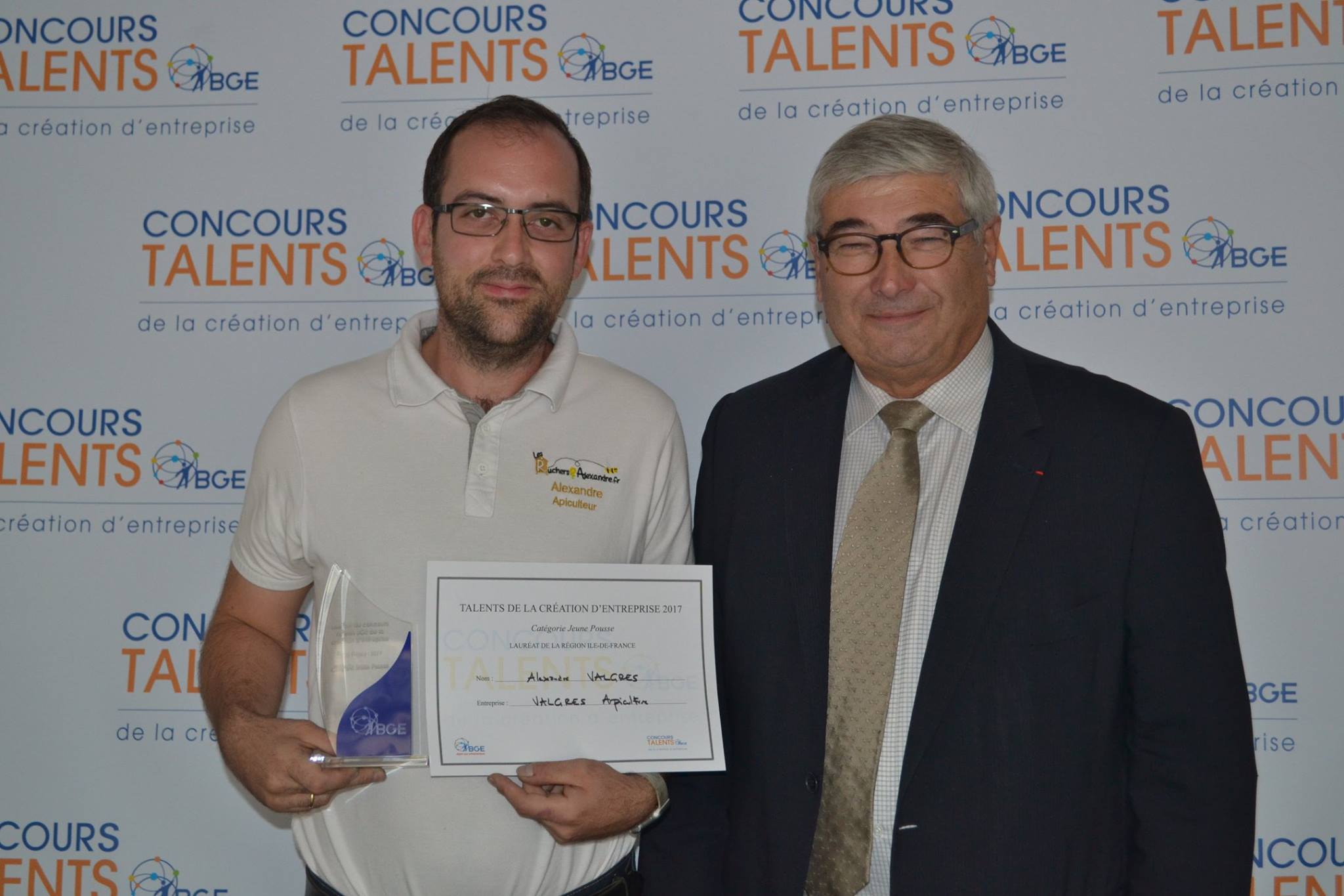 Lauréat du Concours Talents BGE de la création d&rsquo;entreprise 2017 !