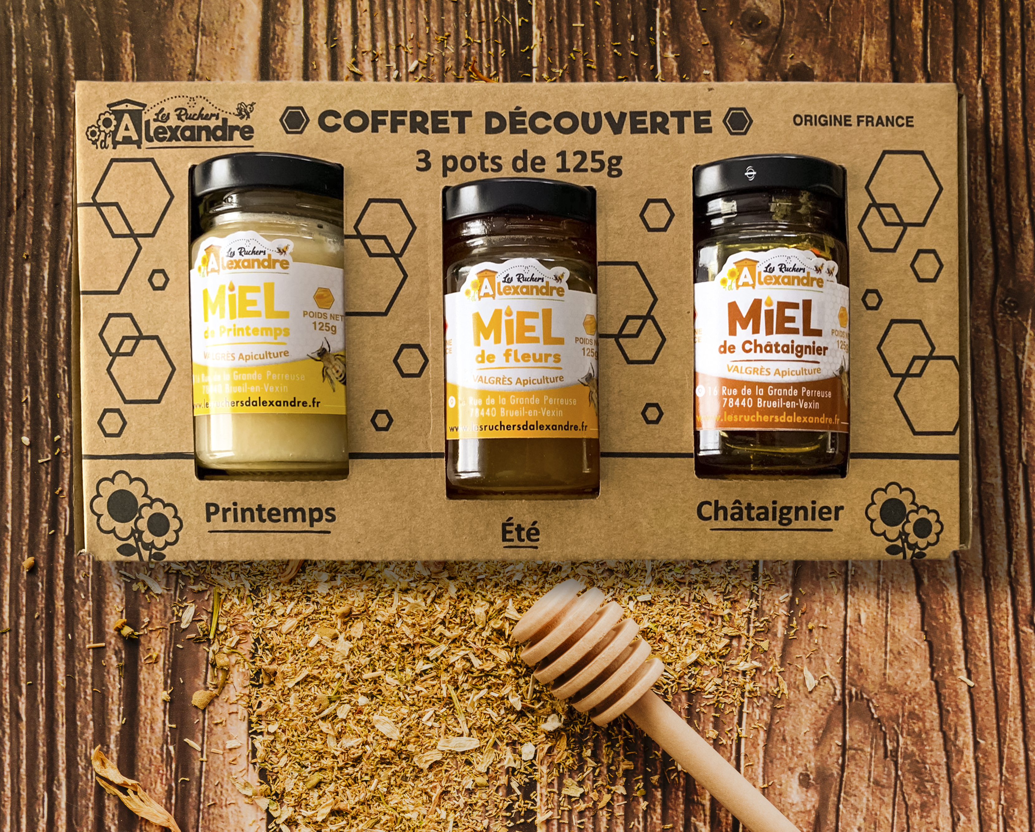 Coffret découverte 3 miels