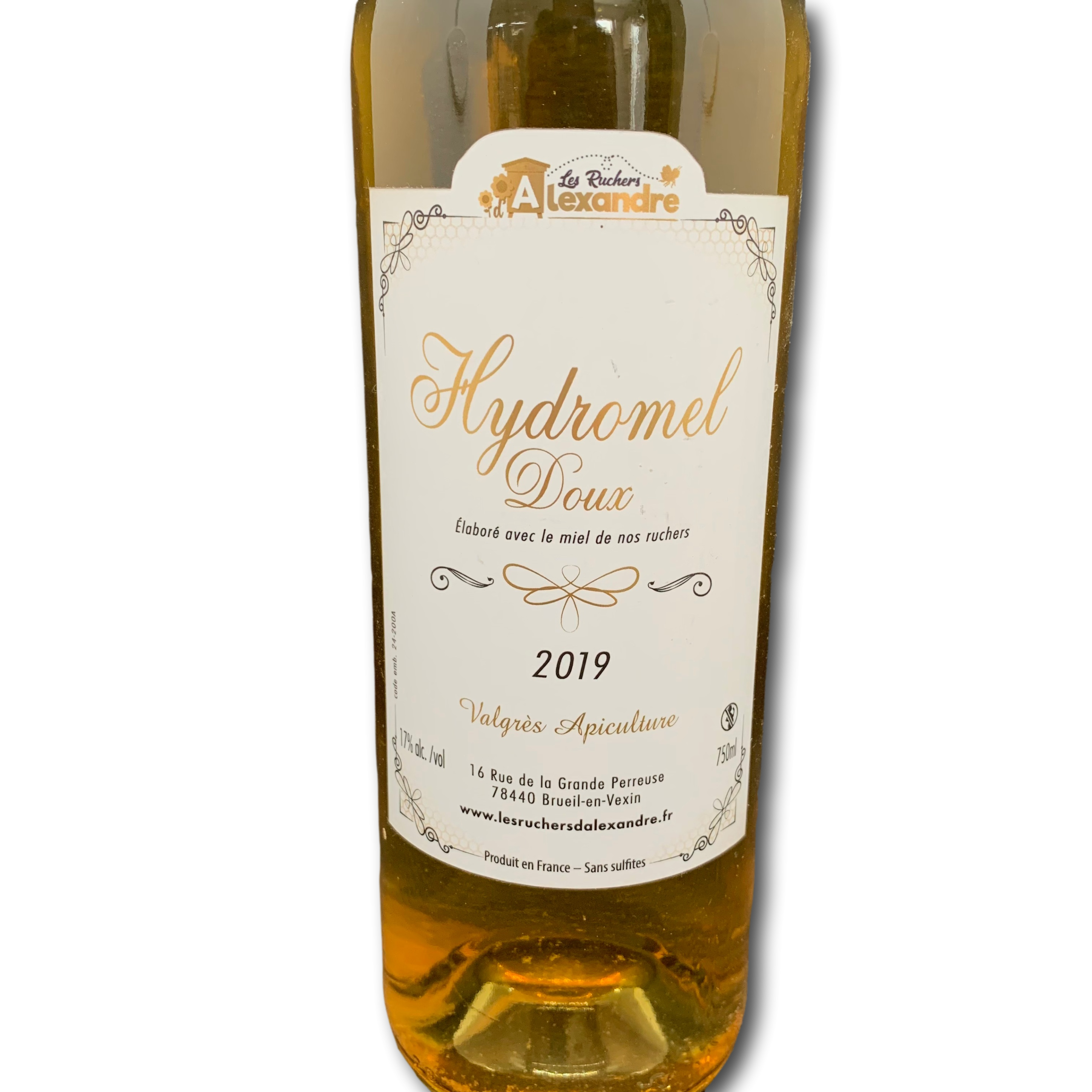 Hydromel Doux au miel des Ruchers d'Alexandre 750 mL – Image 2