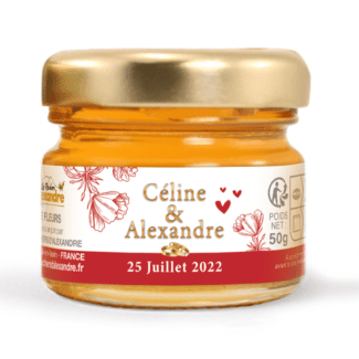 Pot de miel 50g à personnaliser - carton de 20