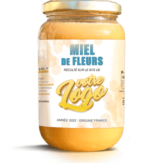 Pot de miel 500g à personnaliser - carton de 12