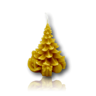 Bougie sapin cadeaux