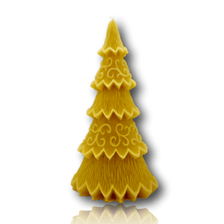 Bougie sapin décoré