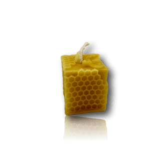 Bougie carrée alvéoles abeilles